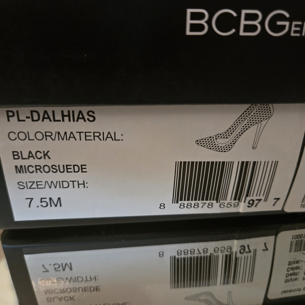 BCBGeneration Black Mesh Pointed Toe Stiletto Hee… - image 6